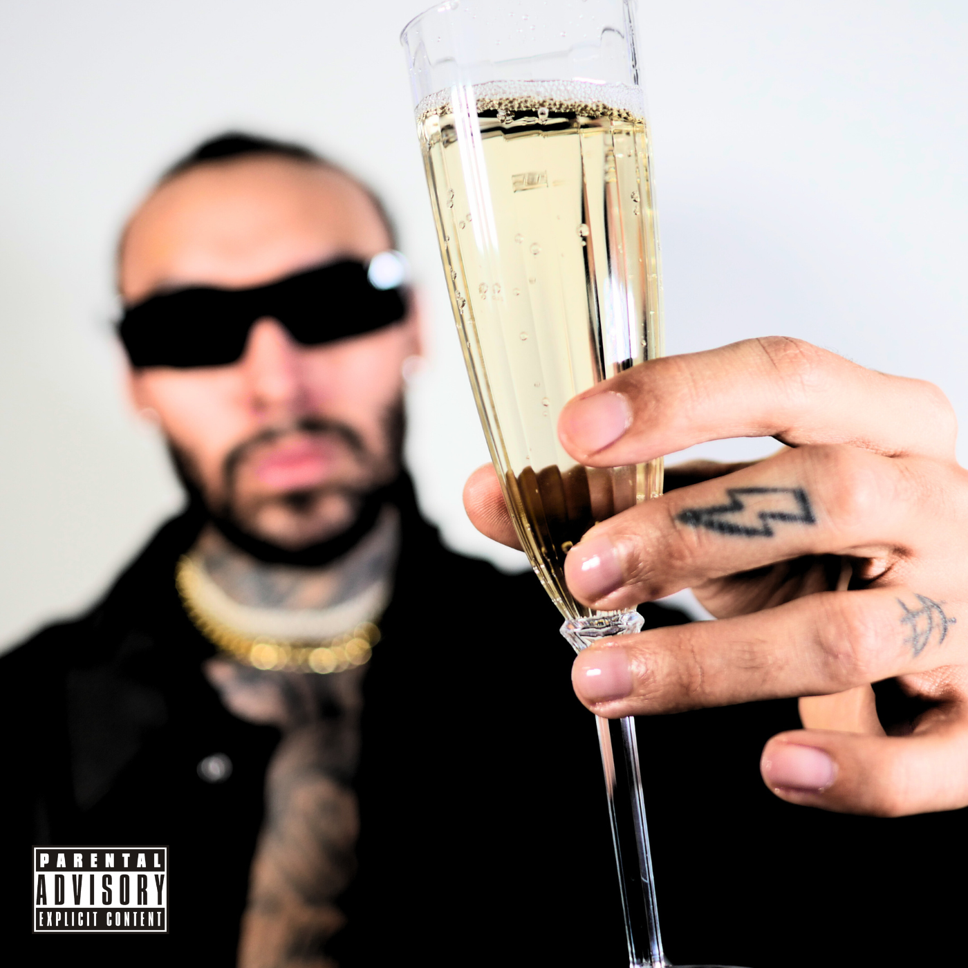 Playerz Only EP cover showing Kilohana holding a champagne flute with a Parental Advisory label at bottom left